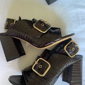 Dries Van Noten Croc stamped heels